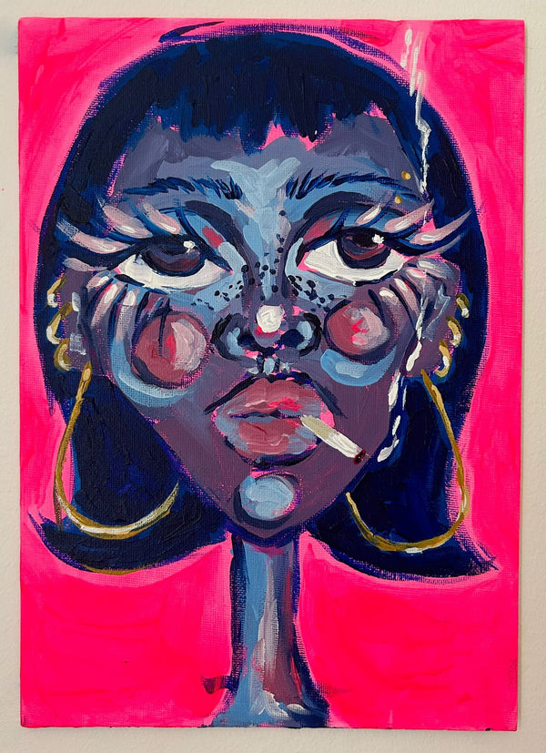 Girl Smoking a Cigarette